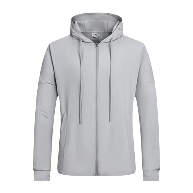 米子旗 透气薄款冰丝常规长袖连帽百搭外套防晒服 女款