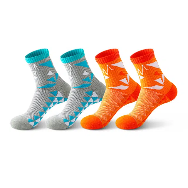 洛·恋 纯棉防臭毛巾底专业运动中筒袜 男款 组合装