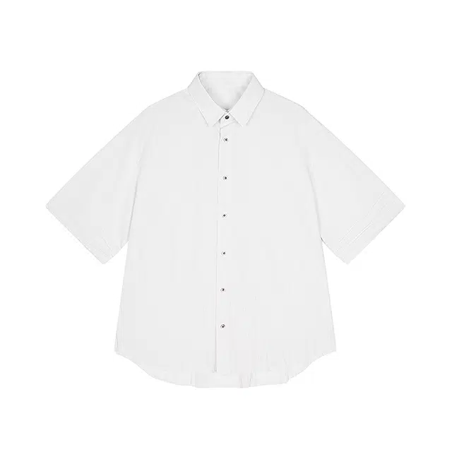 速写 秋季长款简约时尚短袖衬衫 男款