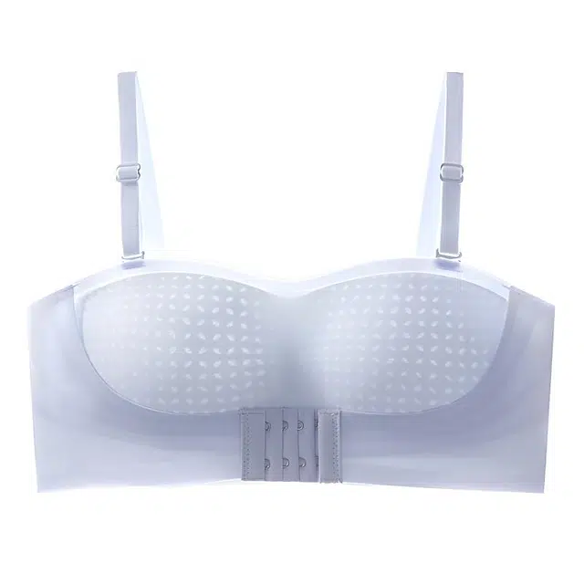 戴维诗 防滑前扣无肩带内衣女聚拢小胸显大抹胸美背夏季薄款文胸 女款