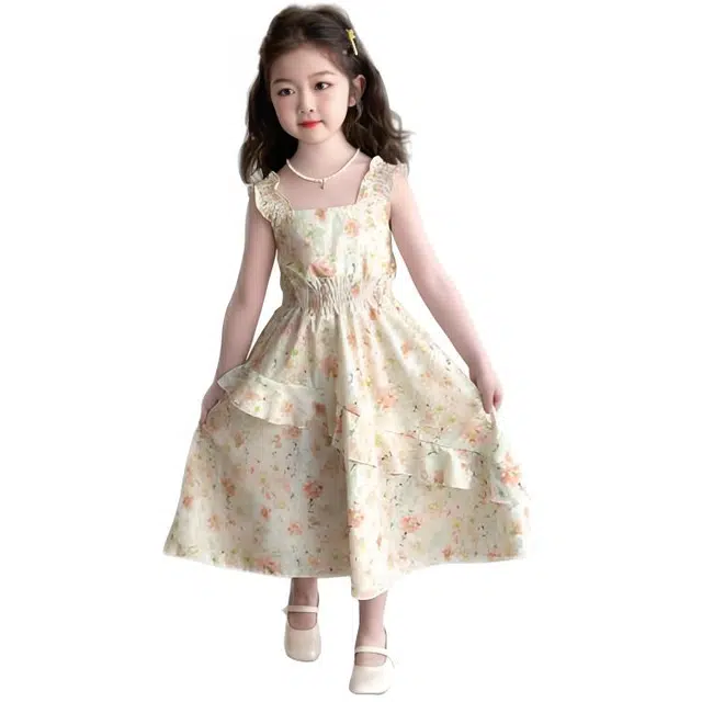 天才小熊连衣裙 甜美清爽清新无袖 中小童