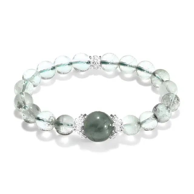 【普陀山官方已过香】 普陀山文创 绿意盎然四季发财新中式八方来财绿发晶转运聚财升职加薪事业有成#好运 绿幽灵 手串 男女同款情侣款