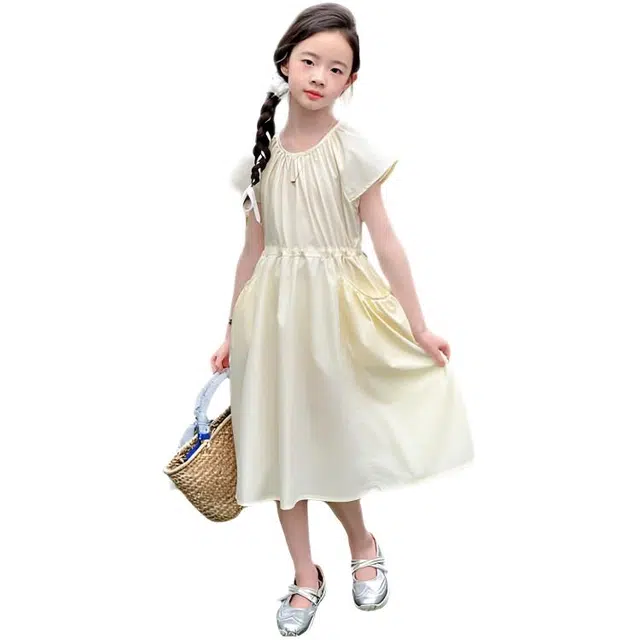 天才小熊连衣裙 百搭时尚柔软休闲短袖 中小童