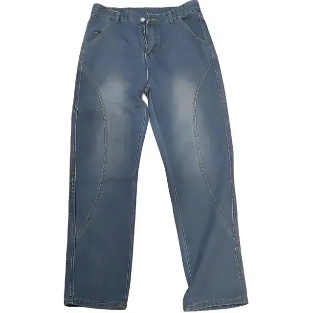 寻星记 美式复古高街水洗做旧宽松休闲直筒阔腿百搭舒适长裤牛仔裤 男女同款