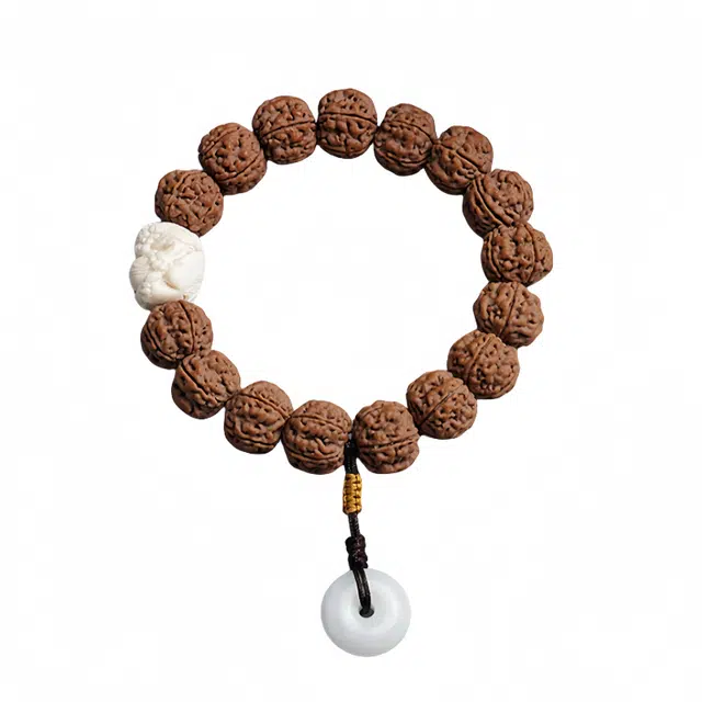 宣华意 精品文玩配饰招财转运猛犸醒狮 手持盘玩龙纹#好运 金刚菩提 手串 男女同款情侣款