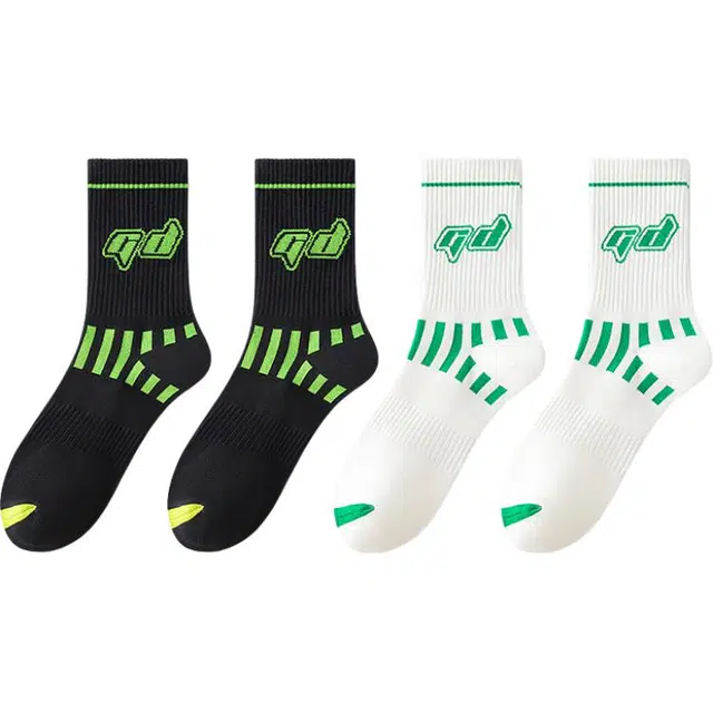 洛·恋 青少年薄款舒适百搭防臭运动中筒袜 男款 组合装