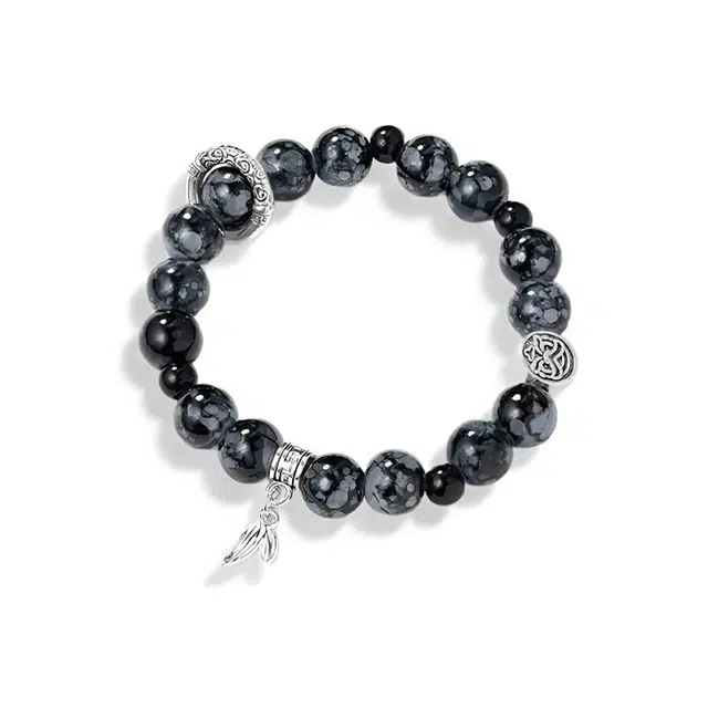 【祥云跑环金箍】 琉堇 新中式冰裂福牌平安扣 水墨风 国风潮流个性小众复古清冷甜酷#好运 琉璃 手串 男女同款情侣款