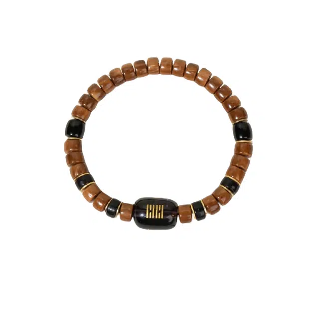 子婳 九紫离火单圈直切药片珠文玩盘玩招财转运珠精致时尚轻奢简约#好运 库克 手串 男款