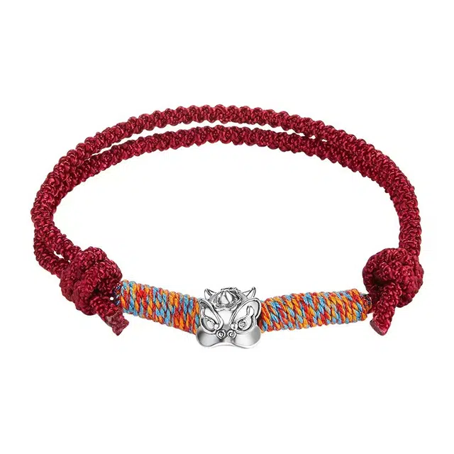 福柚 新中式百搭醒狮#好运 编织绳 手链 男女同款情侣款