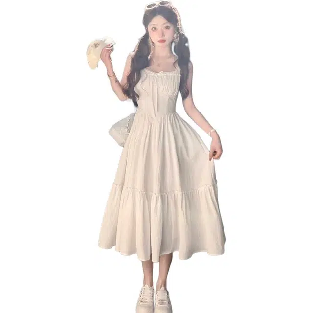 黛尔佳人 小个子初恋甜美温柔吊带连衣裙 女款