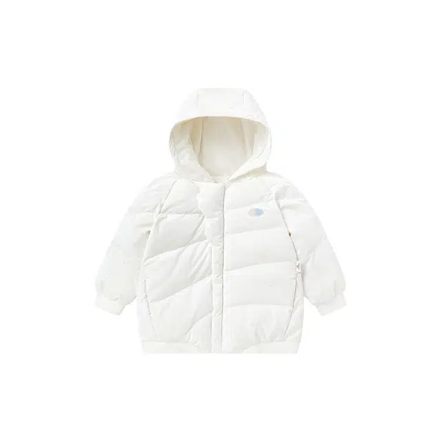英氏羽绒服 户外加厚保暖连帽白鸭绒长袖 中小童