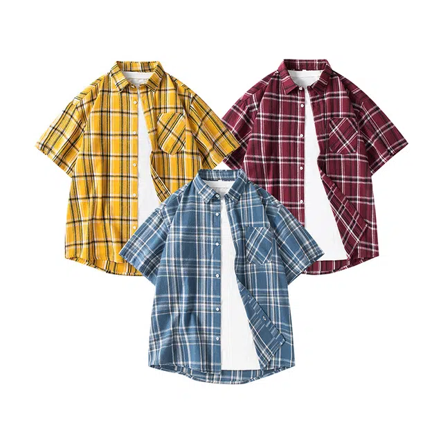 左岸 夏季美式休闲风百搭时尚潮流活力个性青春日常通勤户外活动宽松舒适透气吸汗帅气冰爽潮牌衬衫 男款