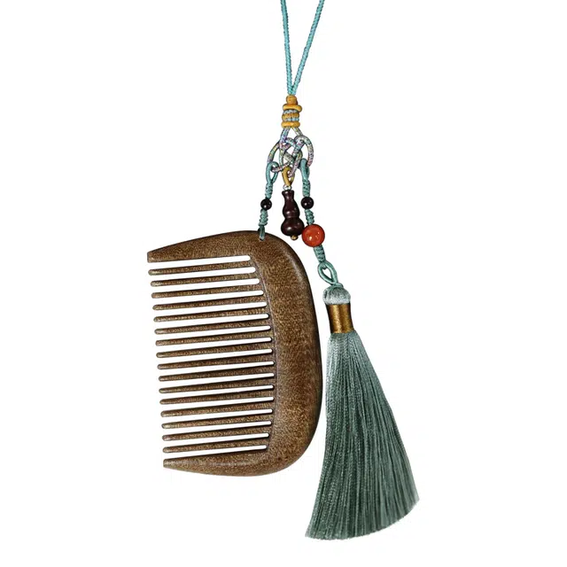 芳缘小傅 招财纳福复古国风高品质高档养发防脱静电家用大号加厚好运 楠木 挂件 男女同款情侣款