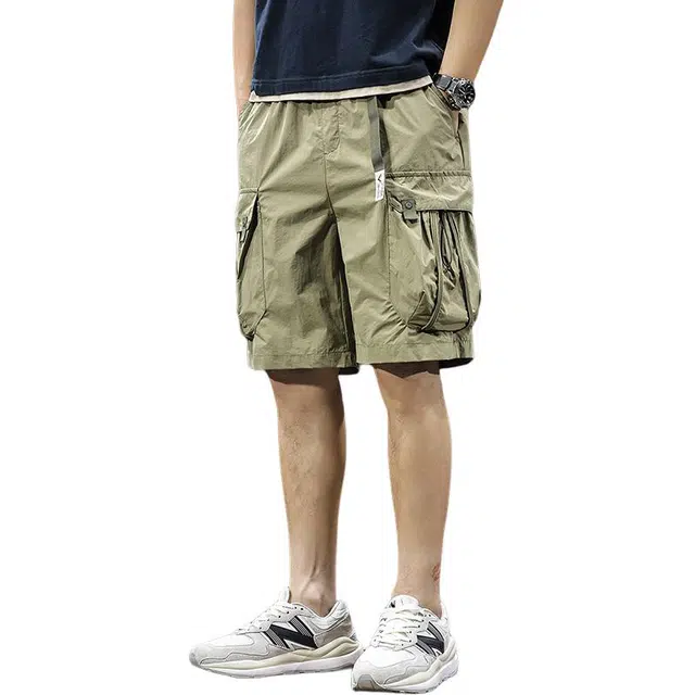 遨宇 美式山系户外机能潮牌高街痞帅森系风速干男夏季高级感薄款五分裤潮流户外运动休闲短裤 男款