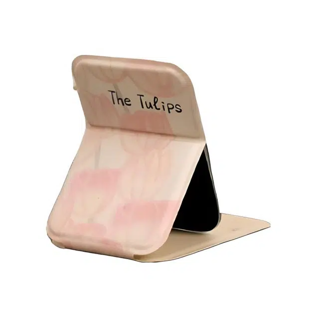 巨晶 郁金香镜子化妆镜折叠便携随身家用桌面梳妆镜可调节