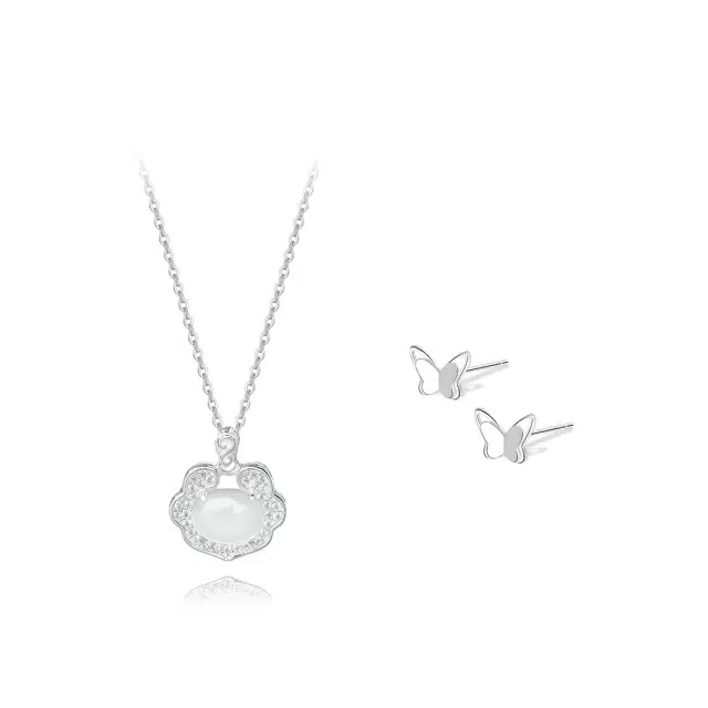 爱骊 平安锁#好运天然 玉髓 项链 男女同款情侣款