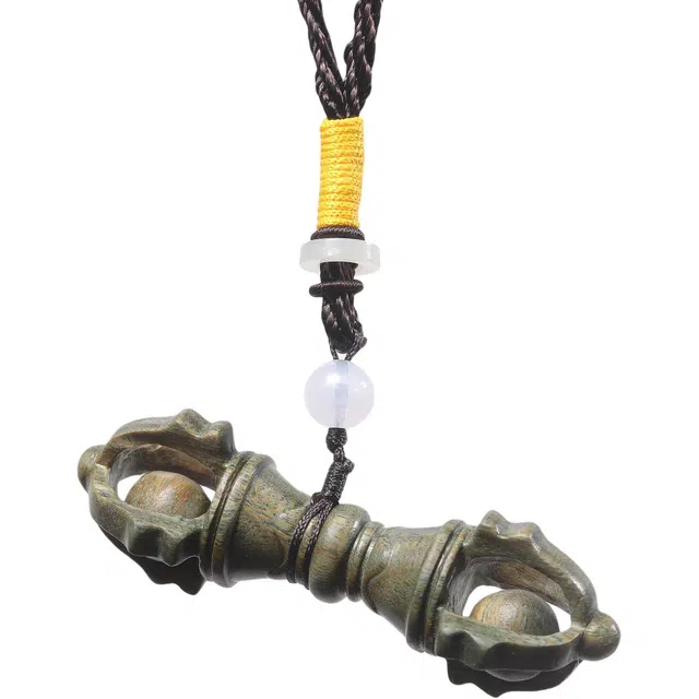 仙友 国潮新中式福䘵文玩简约小众轻奢高级感吉祥如意盘玩挂件顺遂转运居家车载摆件#好运 绿檀 把件 男女同款情侣款