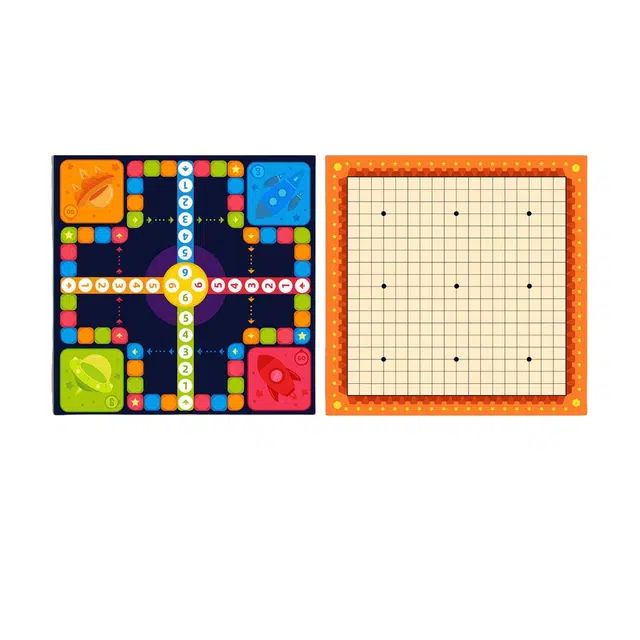 万格 口袋飞行棋五子棋跳棋蛇棋斗兽棋 多功能棋