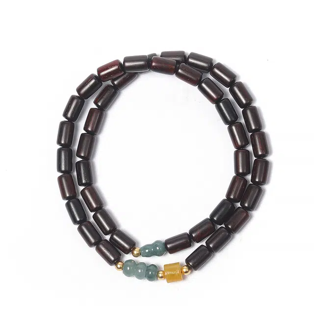 鶄鲤 民族风气质佛系老型珠双圈 紫檀属 手串 男女同款情侣款