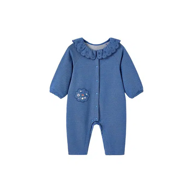 英氏连体衣 荷叶领时尚百搭长袖 婴幼童