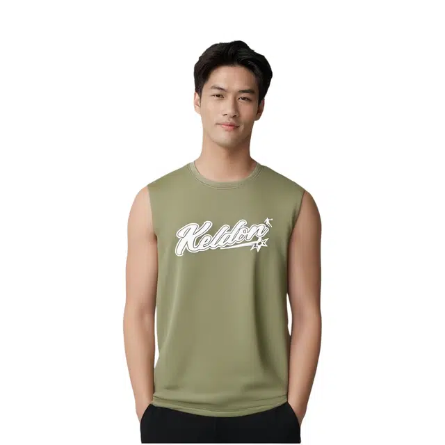 乔丹 舒适休闲简约字母百搭运动背心 男款 蜉蝣绿