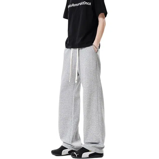 加荣 美式微喇户外出行通勤百搭宽松直筒阔腿休闲裤 男女同款