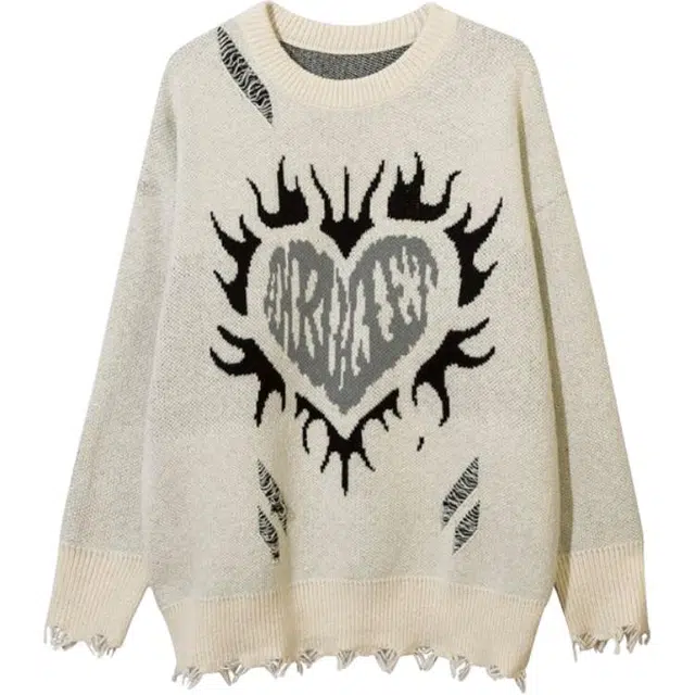 桴生 情侣慵懒风秋冬复古炸街小众文艺气质 针织衫 女款