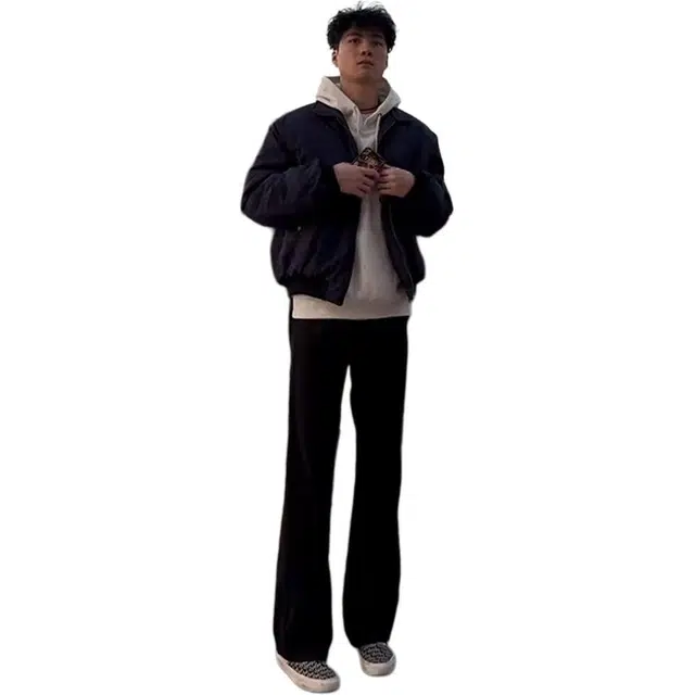 徐百货 修身直筒微喇简约休闲裤 男女同款