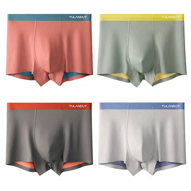 图兰朵 轻盈舒适柔软弹力无痕设计透气吸汗时尚配色抑菌功能贴身贴身内裤内裤 男款