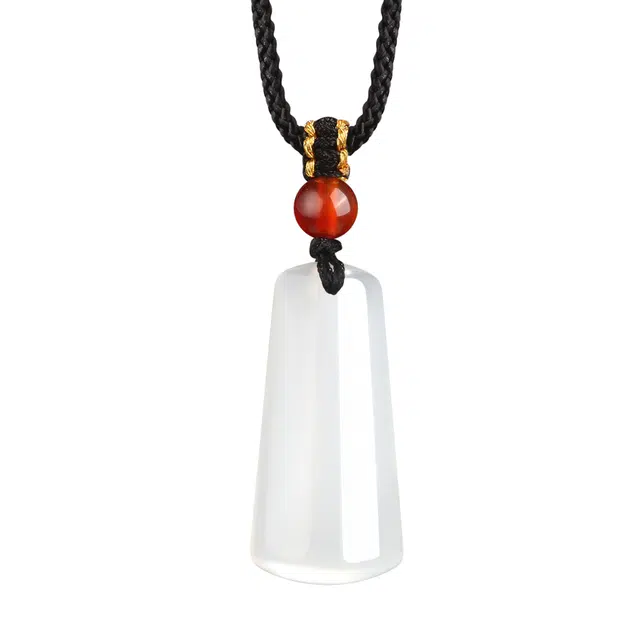 老凤祥 顺遂无事牌 新中式国潮 平安无事 诸事皆顺 时尚小众设计简约风高级质感编织绳无事牌#好运 玉髓 项链 男女同款情侣款