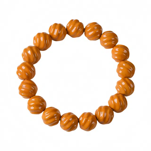 宣华意 【扭转乾坤】精品龙炎料雕刻光珠 文玩盘玩单圈佛珠#好运 猴头核桃 手串 男女同款情侣款