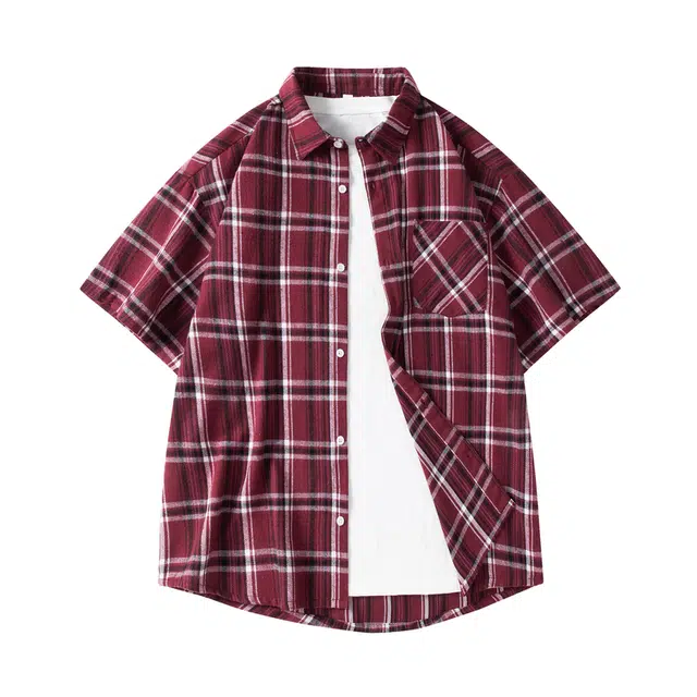 左岸 夏季美式休闲风百搭时尚潮流活力个性青春日常通勤户外活动宽松舒适透气吸汗帅气冰爽潮牌衬衫 男款