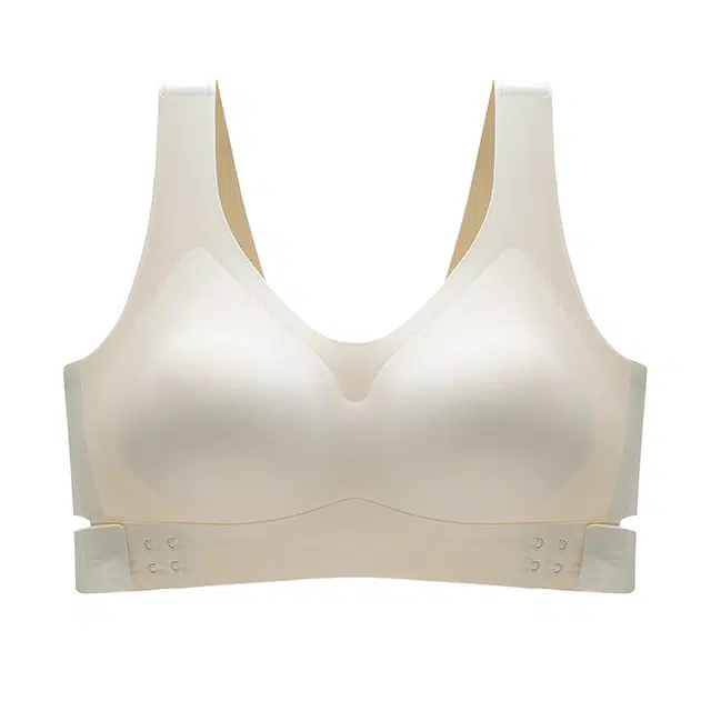 戴维诗 无痕内衣女夏季薄款大胸显小胸前扣交叉美背运动背心式文胸 女款