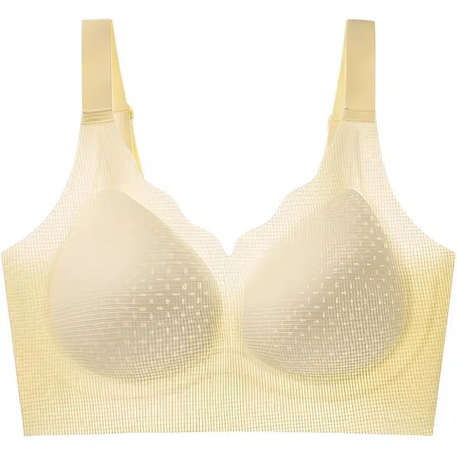 慕梵度 无痕冰丝内衣女大胸显小收副乳防下垂无钢圈轻薄舒适透气凉感聚拢文胸 女款