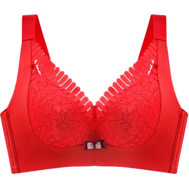 慕梵度 裸感超薄大罩杯内衣女调整型性感蕾丝聚拢上托防下垂无钢圈大码舒适透气文胸 女款