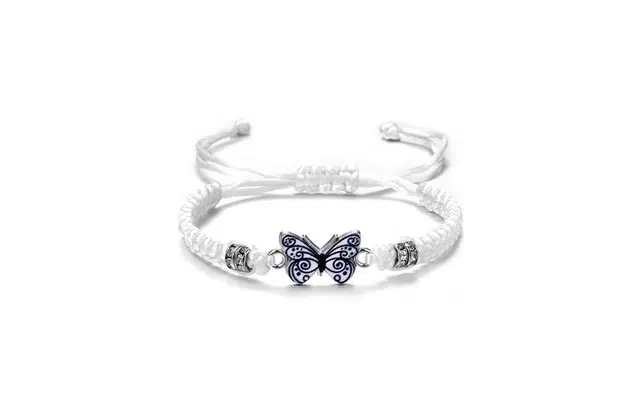 福柚 心动蝴蝶#好运 合金 手链 男女同款情侣款