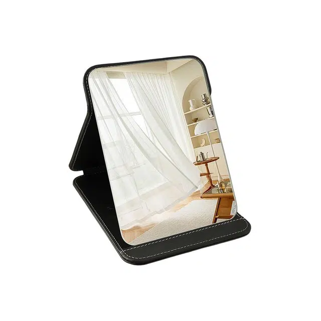 计轩 化妆镜方高清便携家用女随身小梳妆镜台式桌面折叠化妆工具