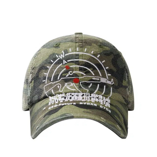 氧气樱桃 迷彩防晒宽檐显脸小靶心美式迷彩 棉 鸭舌帽 男女同款情侣款