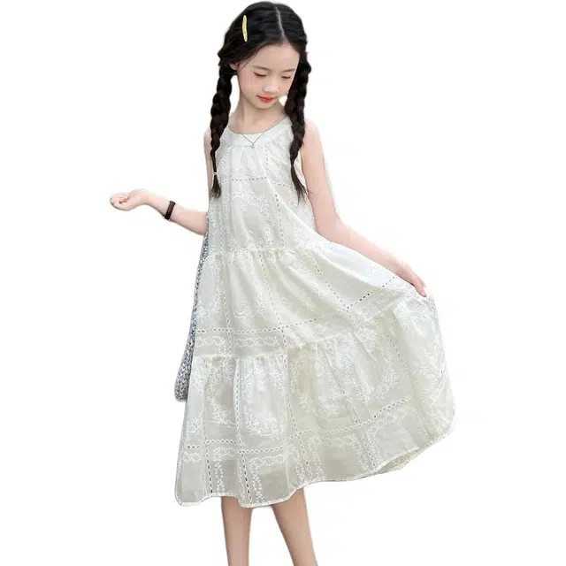 比比我连衣裙 舒适亲肤时髦无袖 中小童