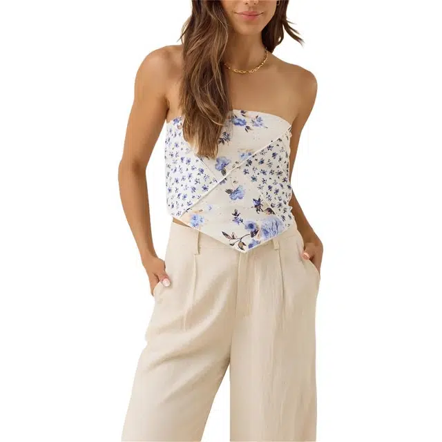 ALTAR'D STATE Giselle Floral Hanky Tube Top