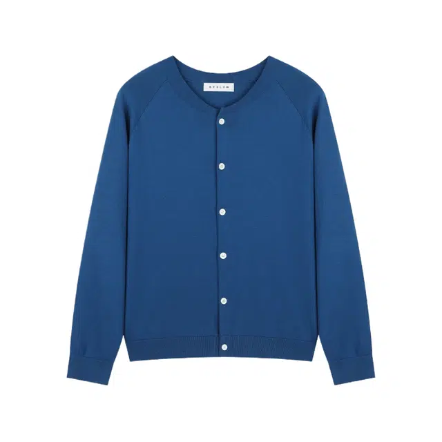 BESLOW CREW NECK RELAXED SHORT CARDIGAN
