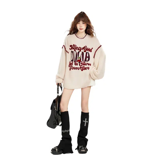 柏黛妃 美式套头简约百搭日常针织衫 女款