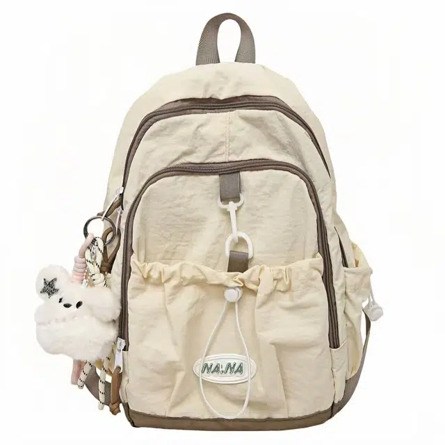 捷朗仕 简约纯色大容量轻便 尼龙 双肩包 常规 男女同款情侣款 多色