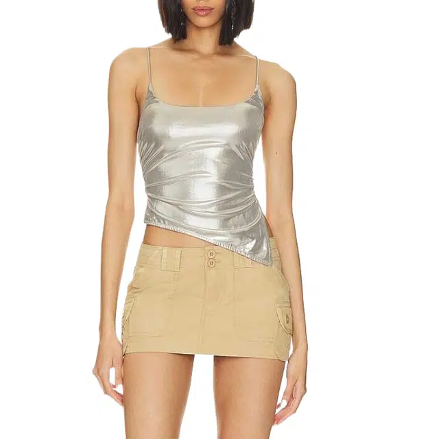 SUPERDOWN lexie metallic halter top