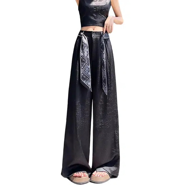 欧阳喜 高腰时尚百搭清新简约休闲裤 女款