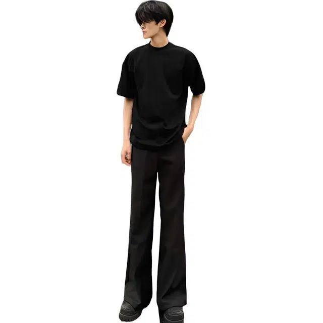 单爵 夏季薄款美式高街微喇痞帅显瘦炸街西装裤 男女同款