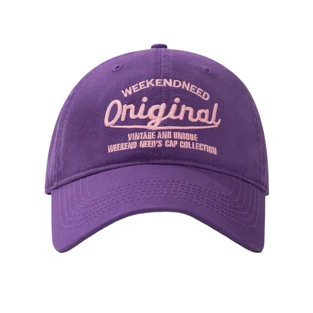 氧气樱桃 韩系加大加深显脸小刺绣百搭圆顶 棉 鸭舌帽 男女同款情侣款