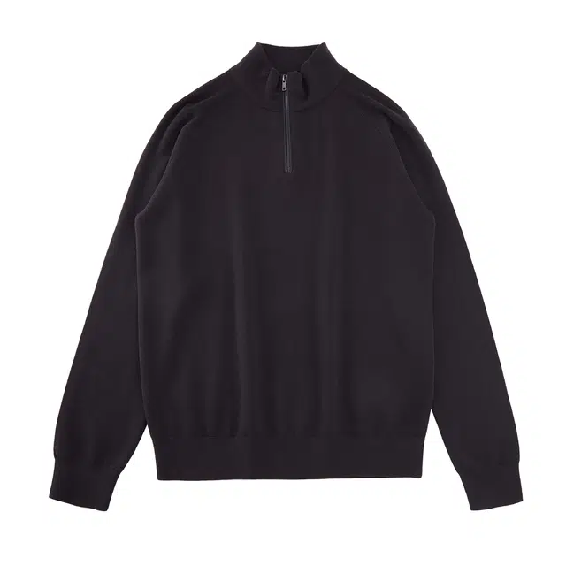 丹宁哲学 加厚款半开襟立领纯色常规长袖宽松型套头针织衫 男款