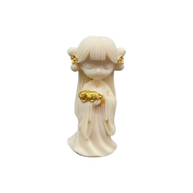 嫒柯 新中式小众高级感文玩佛珠百搭小清新轻奢招财转运珠国潮盘玩招财进宝金玉满堂#好运 象牙果 手把件 男女同款情侣款