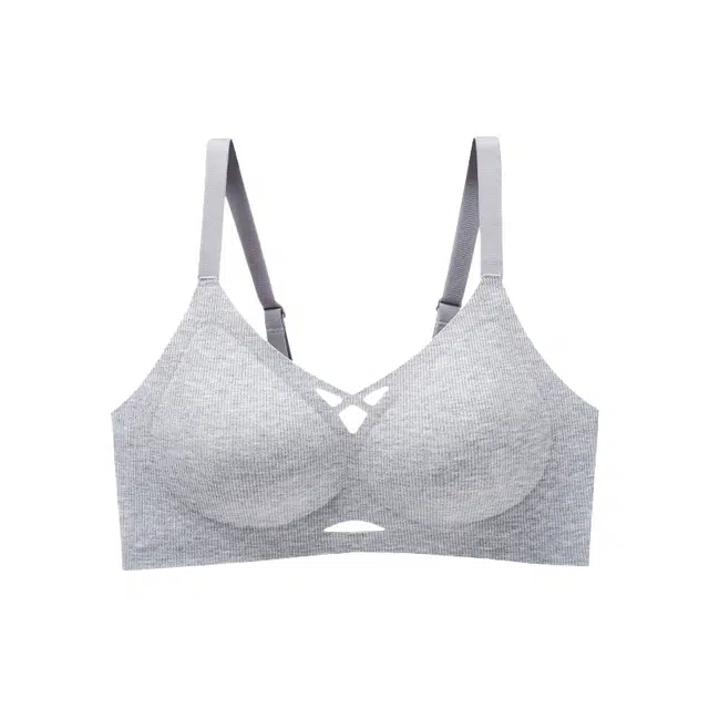 艾诗塔 小胸聚拢一片式无痕美背文胸夏薄款无钢圈收副乳防走光内衣 女款
